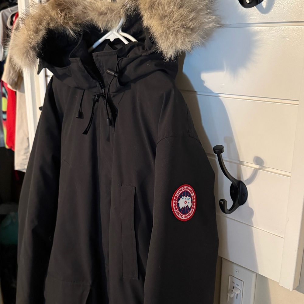 Canada Goose Black Jacket with Logo Patch